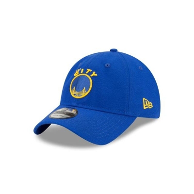 Blue Golden State Warriors Hat - New Era NBA Hardwood Classic Nights 9TWENTY Adjustable Caps USA7184523